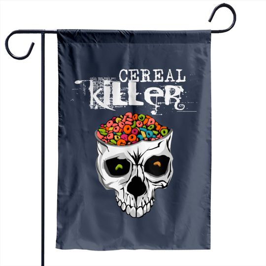 Discover Thread Science Cereal Killer Skull Garden Flags design