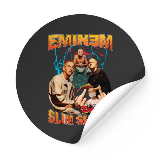 Discover Eminem Retro Vintage Black Stickers