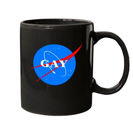 Discover Gay NASA Logo Space Gay Geek Pride - Gay - Mugs