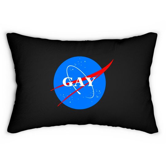 Discover Gay NASA Logo Space Gay Geek Pride - Gay - Lumbar Pillows