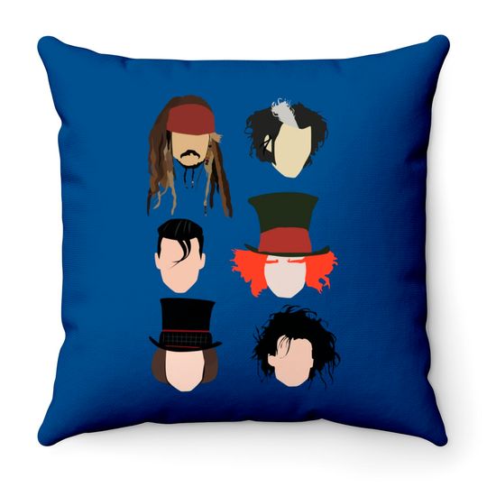 Discover Johnny Depp Characters - Johnny Depp - Throw Pillows