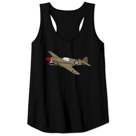 Discover Flying Tiger (Large Design) - Ww2 Plane - Tank Tops
