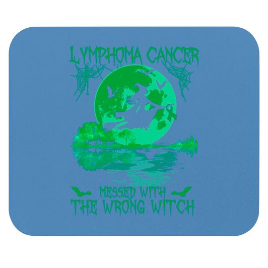 Discover Lymphoma Cancer Messed With The Wrong Witch Lymphoma Awareness - Lymphoma Cancer - Mouse Pads