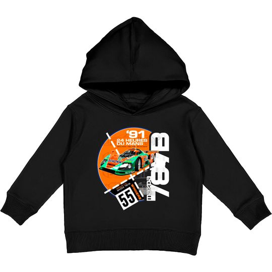Discover Retro Le Mans 24 Hours Kids Pullover Hoodies - Mazda 787B Group C2 Design - Mazda 787b Group C2 - Kids Pullover Hoodies