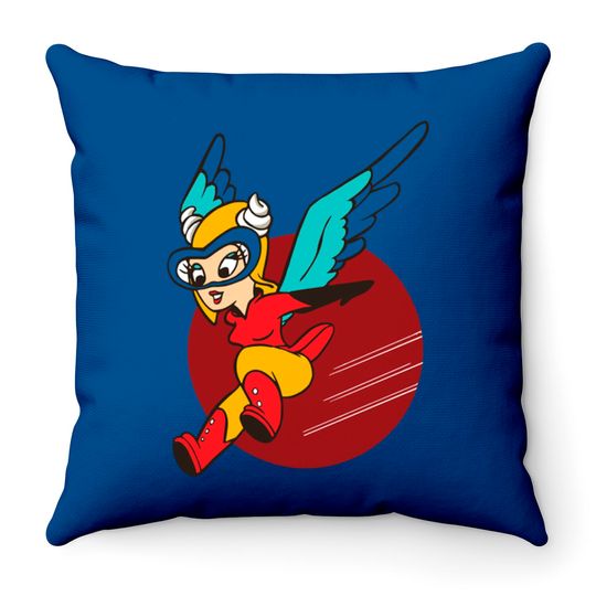 Discover Fifinella WASP Women Airforce Service Pilots Patch - Fifinella - Throw Pillows