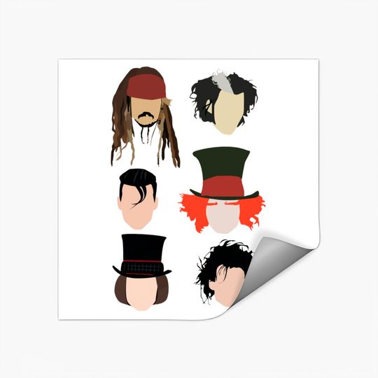 Discover Johnny Depp Characters - Johnny Depp - Stickers