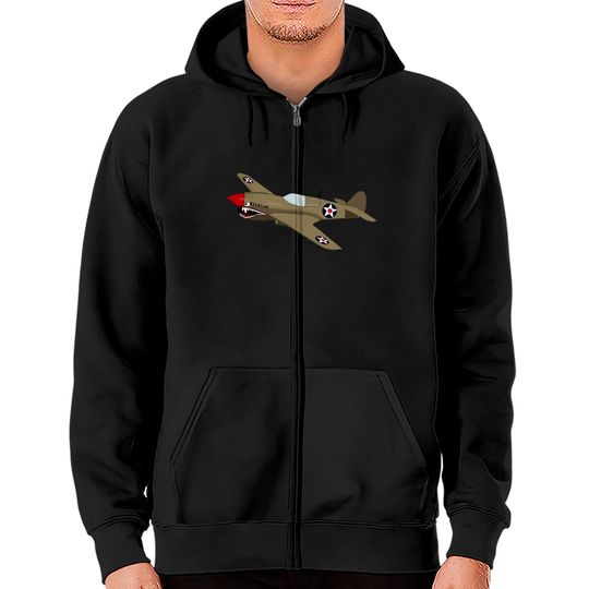 Discover Flying Tiger (Large Design) - Ww2 Plane - Zip Hoodies