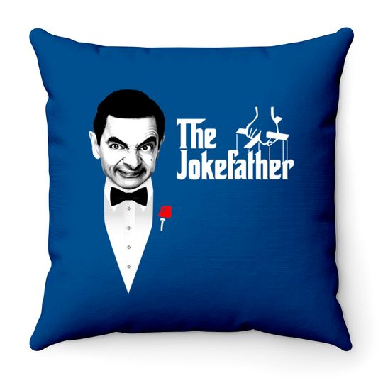 Discover Mr Bean - The Jokefather - Mr Bean - Throw Pillows