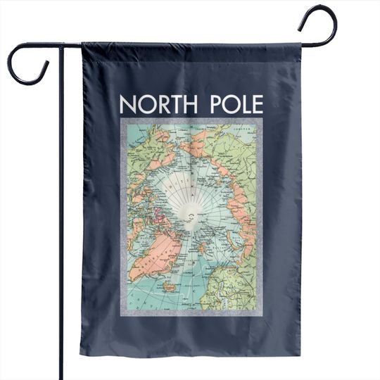 Discover North Pole Vintage Map - North Pole - Garden Flags