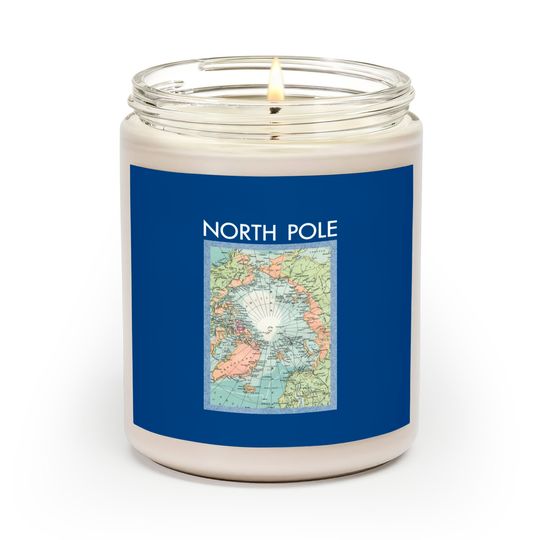 Discover North Pole Vintage Map - North Pole - Scented Candles