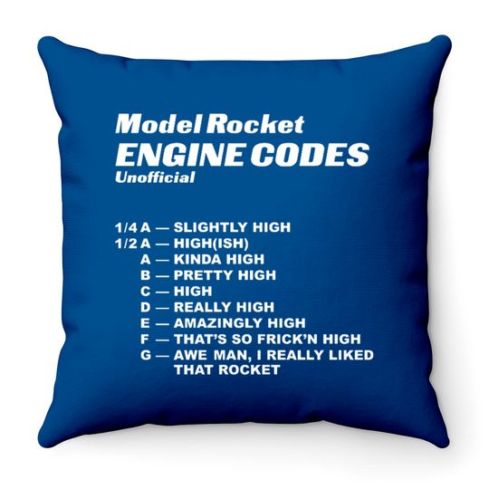 Discover un Model Rocket Engine Codes - Rocket - Throw Pillows