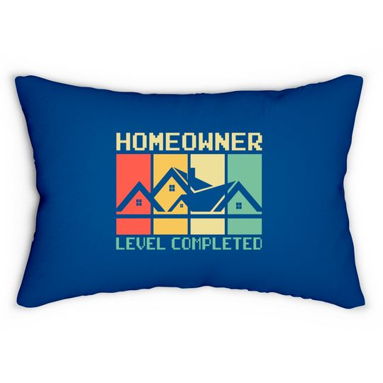 Discover Funny Proud New House Homeowner Level Completed Housewarming - Homeowner - Lumbar Pillows