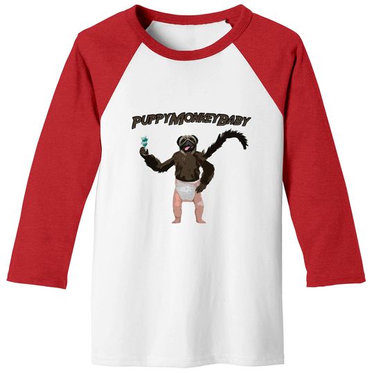 Discover PuppyMonkeyBaby Puppy Monkey Baby Funny Commercial - Mountain Dew - Baseball Tees