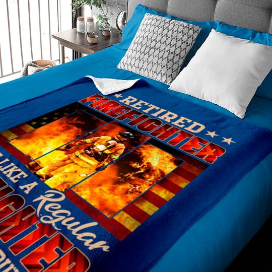 Discover Retired Firefighter Just Like A Regular Firefighter Only Way Happier - Retired Firefighter - Baby Blankets