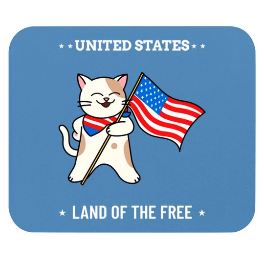 Discover 4th of July Cat - 4th Of July Cat - Mouse Pads