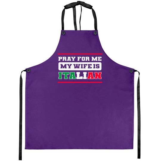 Discover Funny Italian Wife Italy Flag Proud American Grown - Italian American - Aprons