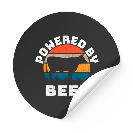 Discover Powered by Beef. Brisket, Ribs Steak doesn't matter we eat all the BBQ Meat - Powered By Beef - Stickers