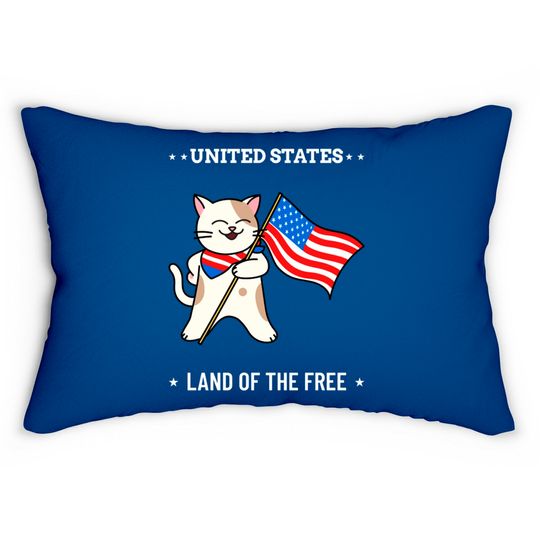 Discover 4th of July Cat - 4th Of July Cat - Lumbar Pillows