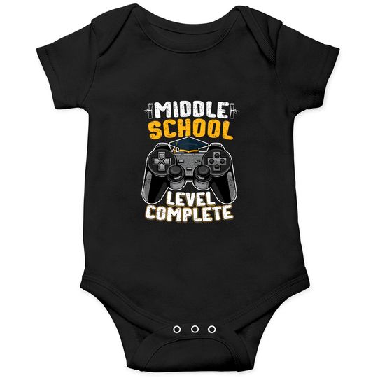 Discover Middle School Level Complete Gamer Graduation - Middle School Level Complete - Onesies