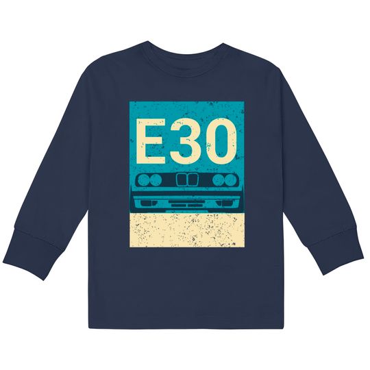Discover vintage e30 - summer - E30 Bmw Classic 1980s Car -  Kids Long Sleeve T-Shirts
