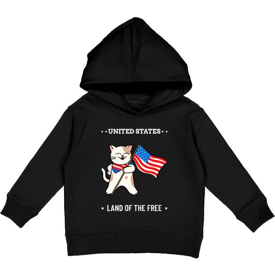 Discover 4th of July Cat - 4th Of July Cat - Kids Pullover Hoodies