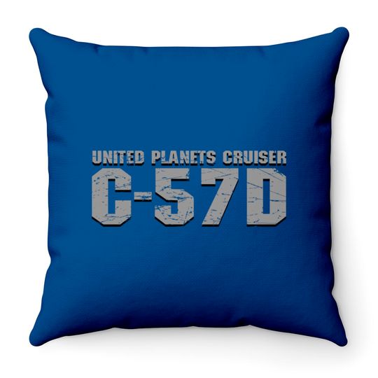 Discover United Planets Cruiser C 57D - Forbidden Planet - Throw Pillows