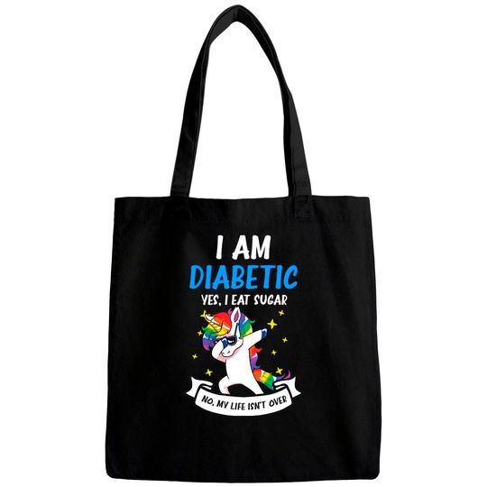 Discover Type 1 Diabetes Shirt | Yes I Eat Sugar No Life Not Over - Type 1 Diabetes - Bags