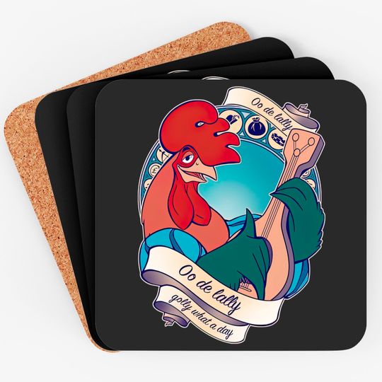 Discover Golly What a Day - Robin Hood Rooster - Coasters