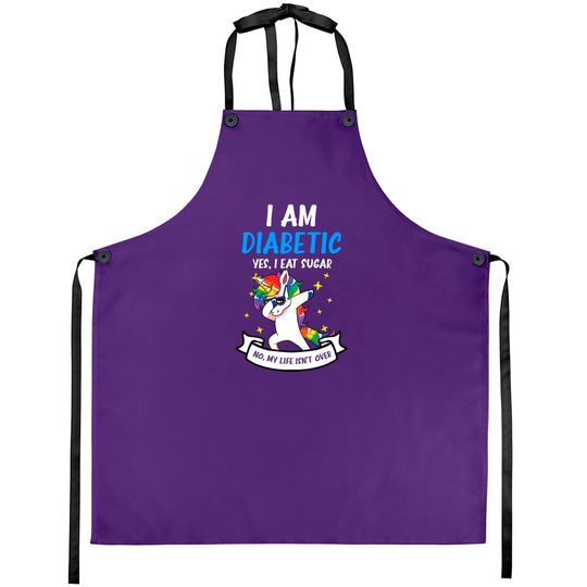 Discover Type 1 Diabetes Apron | Yes I Eat Sugar No Life Not Over - Type 1 Diabetes - Aprons