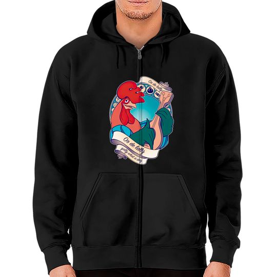 Discover Golly What a Day - Robin Hood Rooster - Zip Hoodies