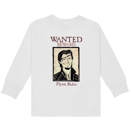 Discover Wanted! - Flynn Rider -  Kids Long Sleeve T-Shirts
