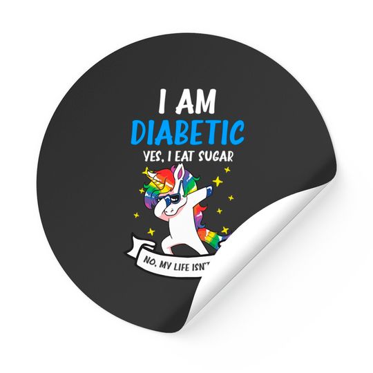 Discover Type 1 Diabetes Sticker | Yes I Eat Sugar No Life Not Over - Type 1 Diabetes - Stickers