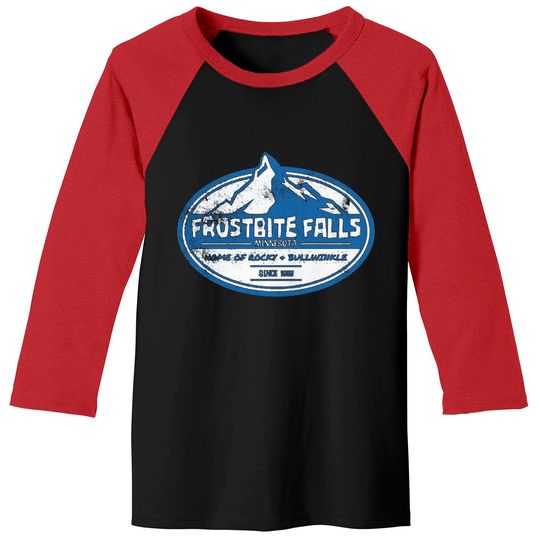 Discover Frostbite Falls, distressed - Rocky And Bullwinkle - Baseball Tees