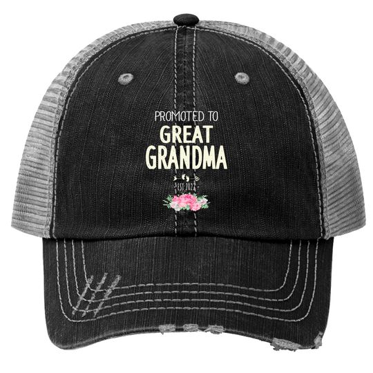 Discover Promoted To Great Grandma 2022 - Promoted To Great Grandma 2022 - Trucker Hats