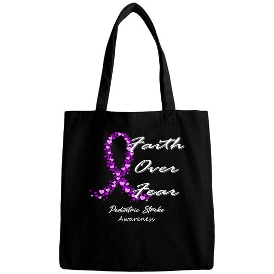 Discover Pediatric Stroke Awareness Faith Over Fear - In This Family We Fight Together - Pediatric Stroke Awareness - Bags