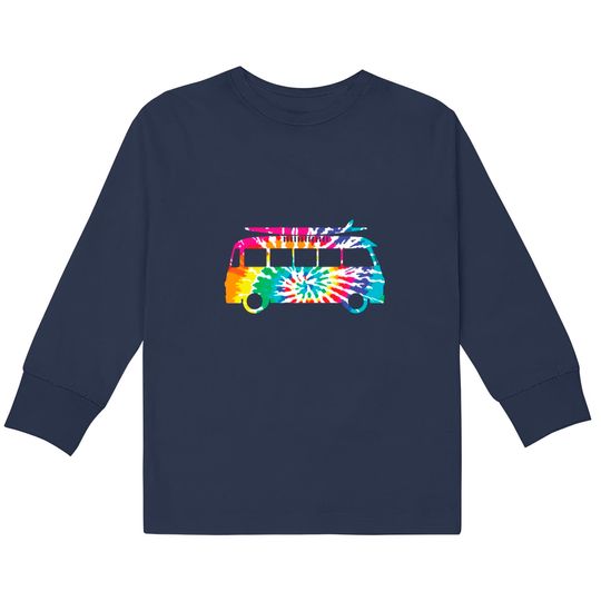 Discover Hippie Van with Surfboard Rainbow