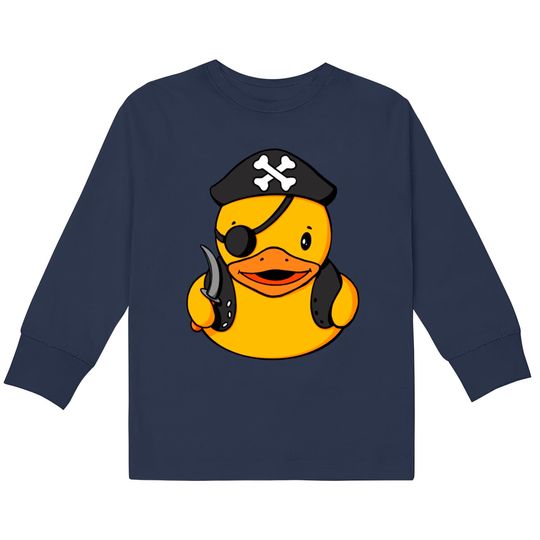 Discover Pirate Rubber Duck  Kids Long Sleeve T-Shirts
