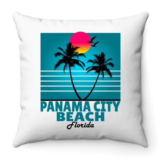 Discover Panama City Beach Florida souvenir - Panama City Beach - Throw Pillows