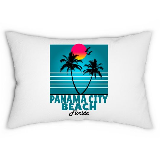 Discover Panama City Beach Florida souvenir - Panama City Beach - Lumbar Pillows