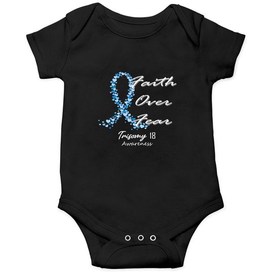 Discover Trisomy 18 Awareness Faith Over Fear - In This Family We Fight Together - Trisomy 18 Awareness - Onesies