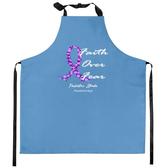 Discover Pediatric Stroke Awareness Faith Over Fear - In This Family We Fight Together - Pediatric Stroke Awareness - Kitchen Aprons