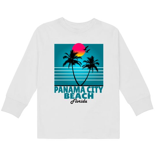 Discover Panama City Beach Florida souvenir - Panama City Beach -  Kids Long Sleeve T-Shirts