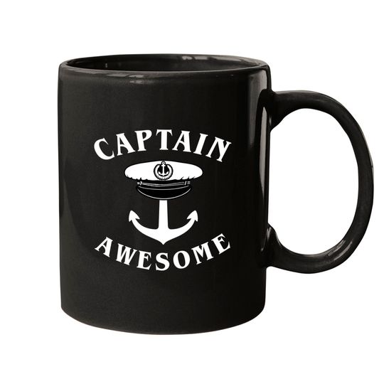 Discover Captain Awesome - Boat Captain - Mugs