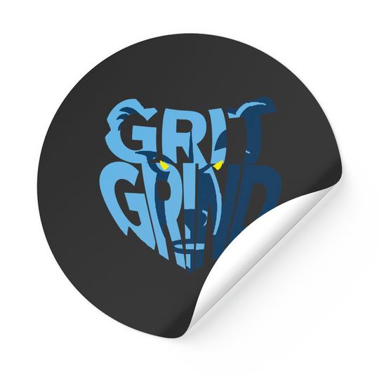 Discover Grizzlie Grit Grind Logo - Memphis Grizzlies Basketball - Stickers