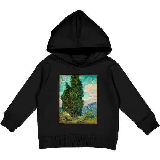 Discover Cypresses - Van Gogh - Kids Pullover Hoodies