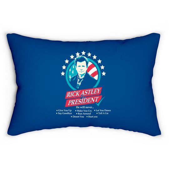 Discover Rick Astley for President Edit - Rick Astley For President - Lumbar Pillows