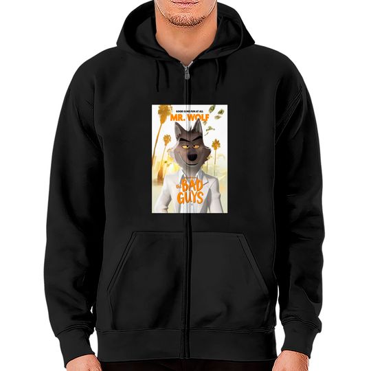 Discover The Bad Guys 2022 Film , The Bad Guys Movie 2022, Mr Wolf Classic Zip Hoodies