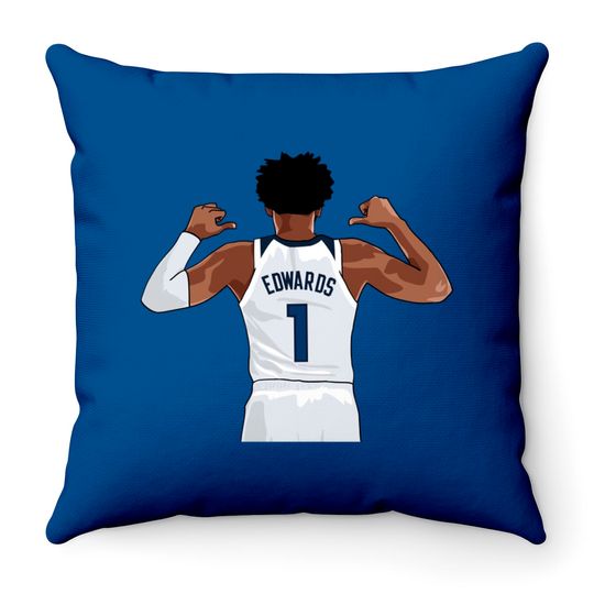 Discover Anthony Edwards Vector Name - Anthony Edwards - Throw Pillows