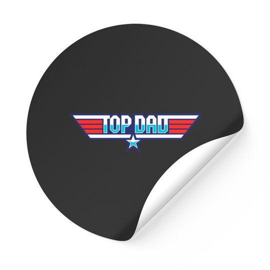 Discover Top Dad - Top Gun Parody - Stickers