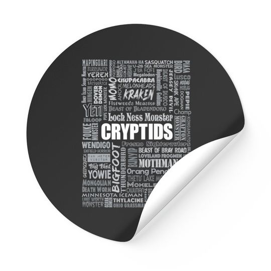 Discover Cryptids in gray - Cryptid - Stickers